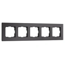 Изображение Рамка на 5 постов Senso (черный, стекло soft-touch) W0053108